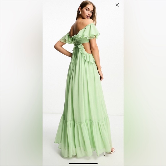 ASOS dress, size 2, green - Picture 2 of 4